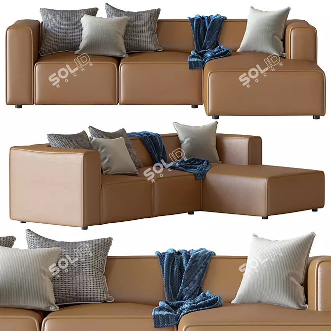 Modern Boconcept-Carmo Motion Sofa with Resting Unit 3D model image 1