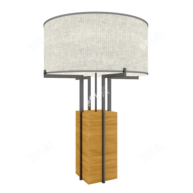 Elegant Minimalist Table Lamp 3D model image 1