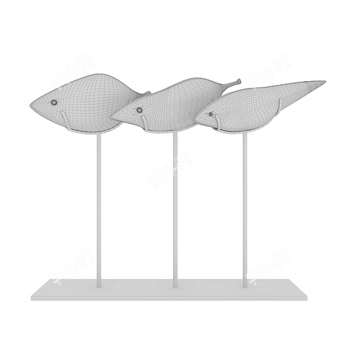 Fishy Table Decor: Unique and Eye-catching 3D model image 4