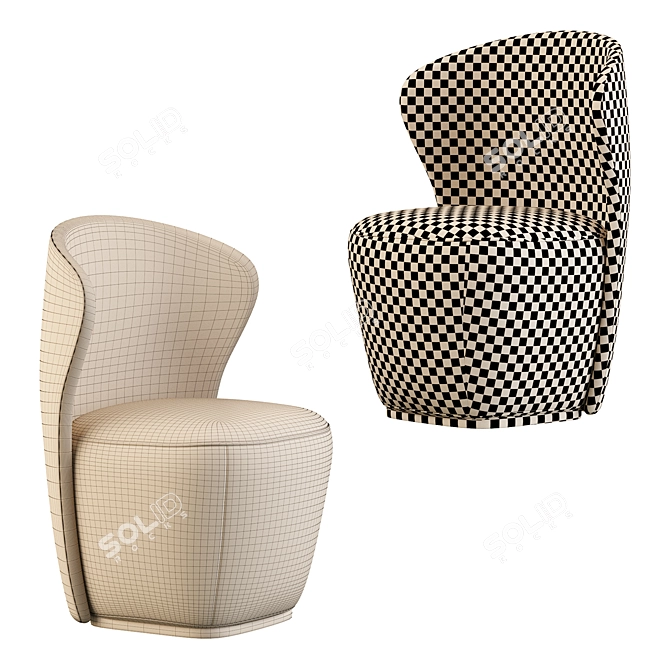 Elegant Vortex Armchair - M Capital 3D model image 3