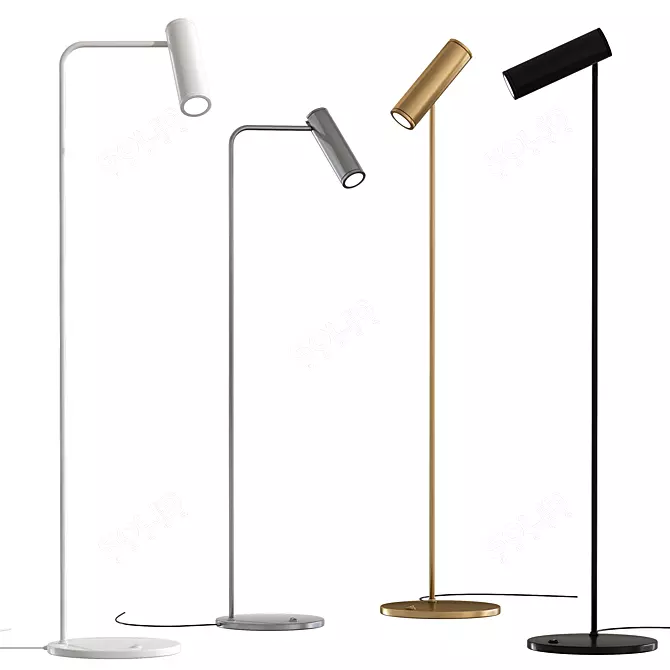  Streamline LED Floor Lamp 3D model image 1