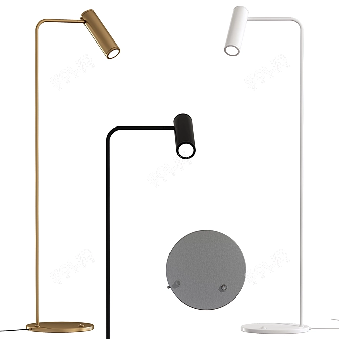  Streamline LED Floor Lamp 3D model image 2