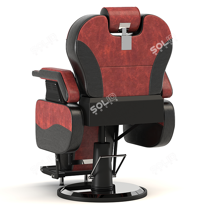 Ultimate Barber Chair: Quad Mesh, Textured, UV Mapped 3D model image 5