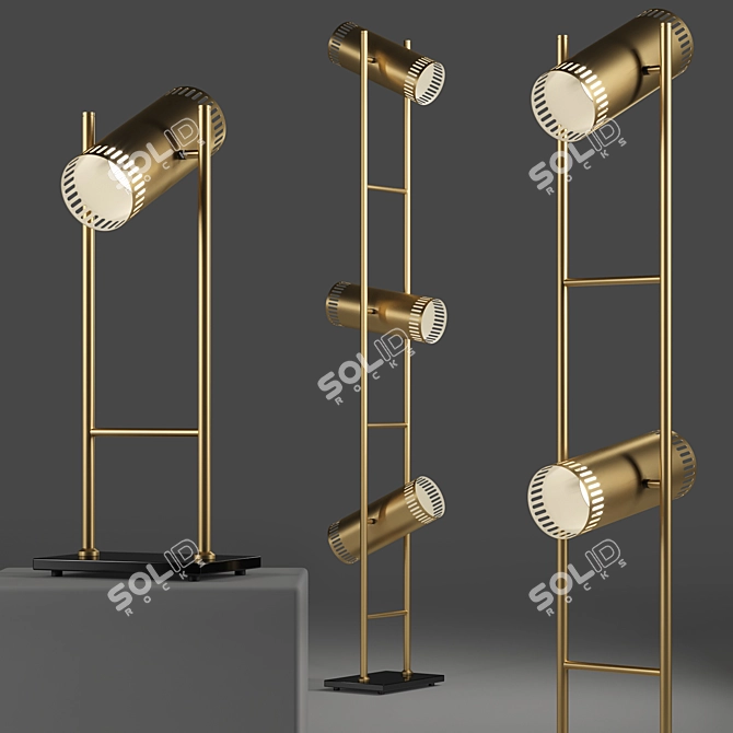 Elegant Samuel Floor Lamp 3D model image 1