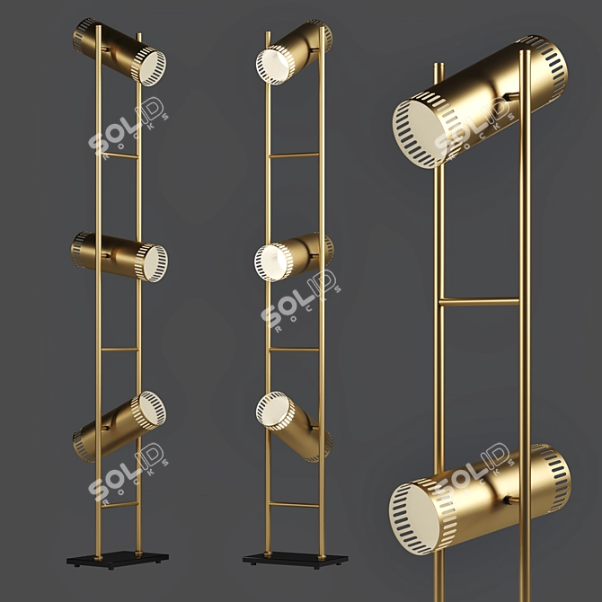 Elegant Samuel Floor Lamp 3D model image 3