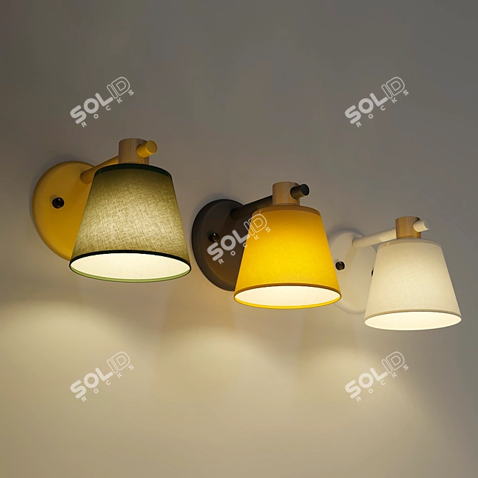 Scandinavian Style Wall Lamp 3D model image 2