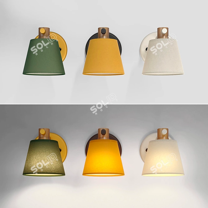 Scandinavian Style Wall Lamp 3D model image 4
