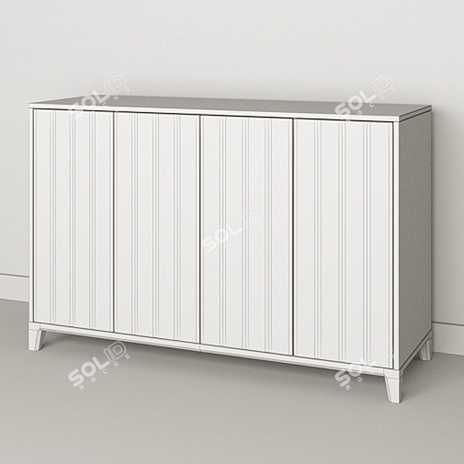 Dante Modern Dresser - Sleek and Stylish 3D model image 5