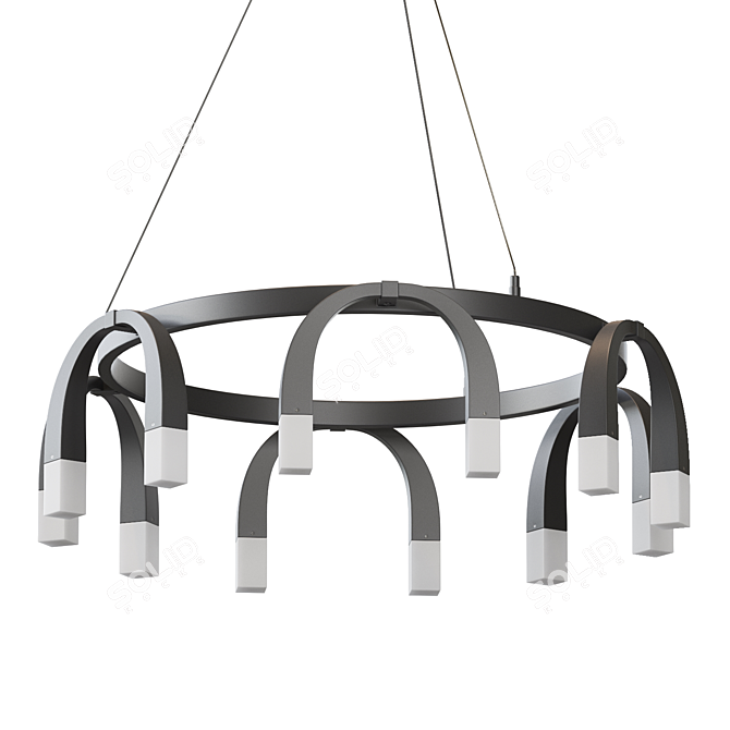 KLER L LED Ring Chandelier 3D model image 2