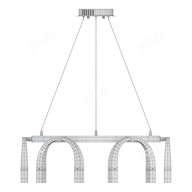 KLER L LED Ring Chandelier 3D model image 3