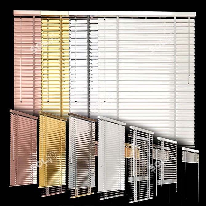 Metal Blind: 1200mm Length, 4 Positions 3D model image 6