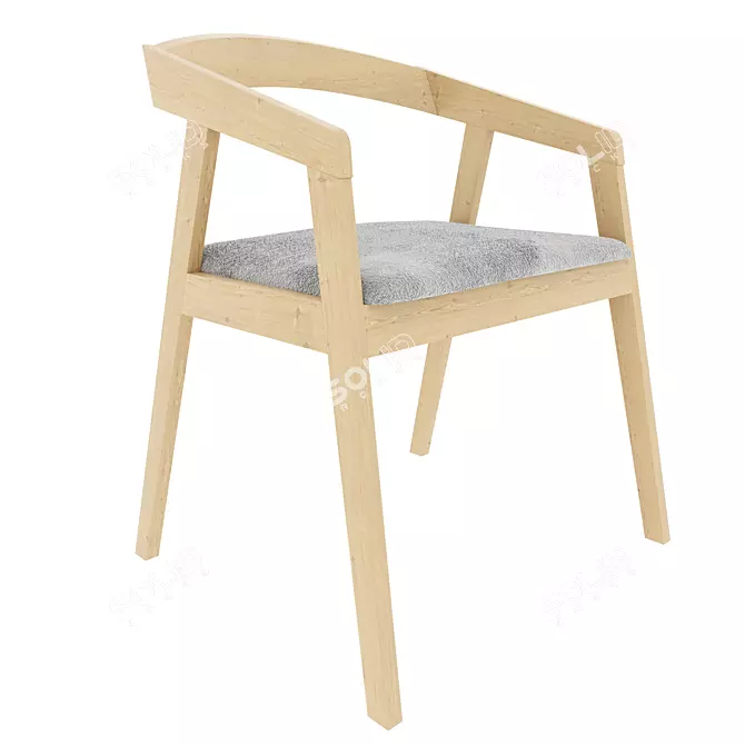 Elegant Mascarpone Dining Chair 3D model image 4