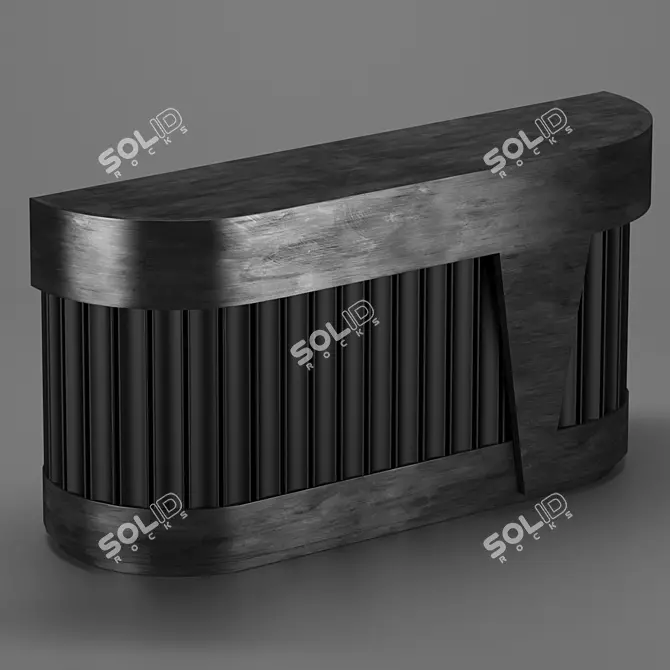 Modern Reception Desk - Sleek Design 3D model image 1