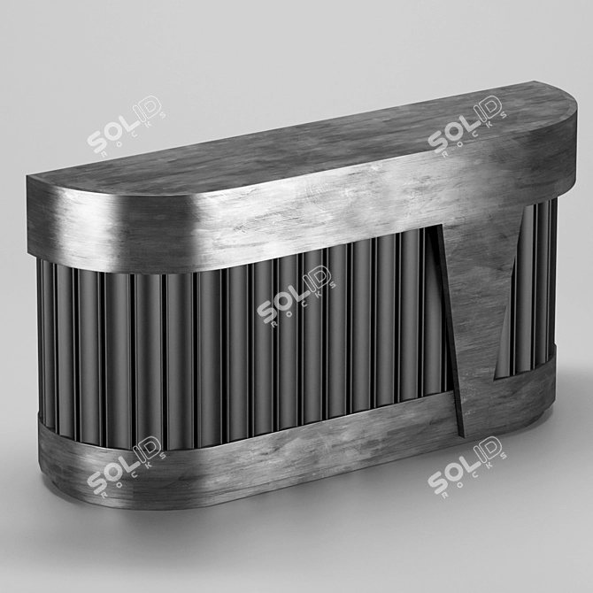 Modern Reception Desk - Sleek Design 3D model image 3
