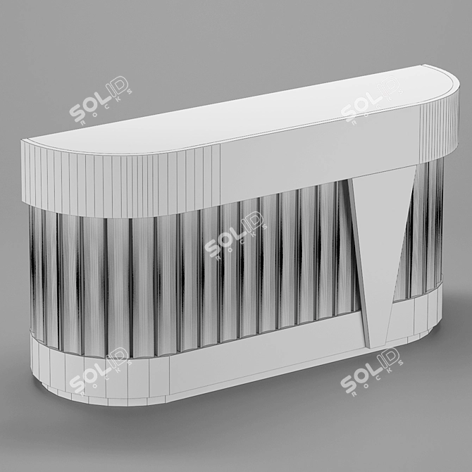 Modern Reception Desk - Sleek Design 3D model image 4