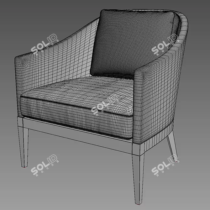 Restoration Hardware Marisol Seagrass Armchair 3D model image 3