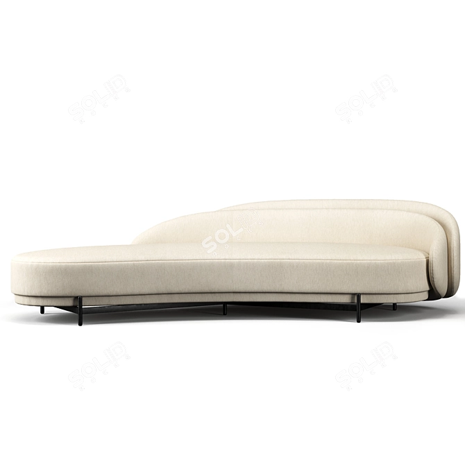 Luxury Layered Back Sofa 3D model image 2