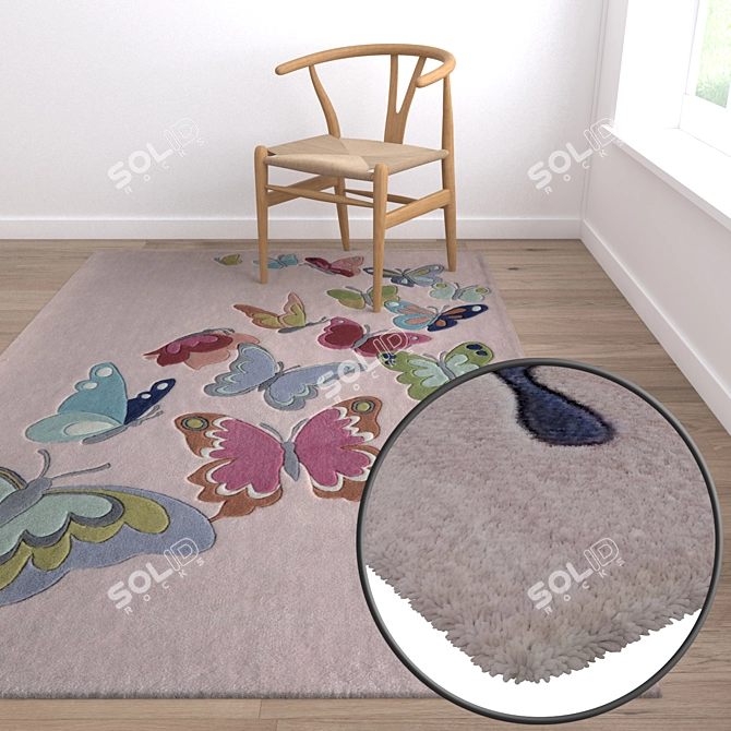 High-Quality Carpet Set 3D model image 5