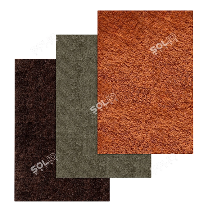 Luxurious Set of Carpets 3D model image 1