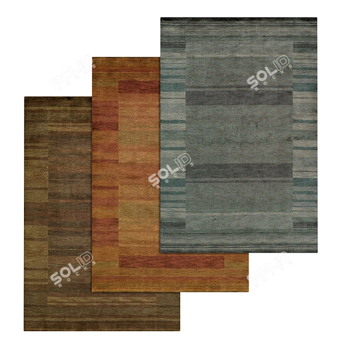 Premium Carpet Set: Versatile Textures 3D model image 1