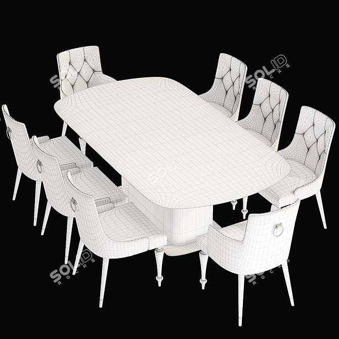 Elegant Dining Group by SCAPPINI & C 3D model image 5