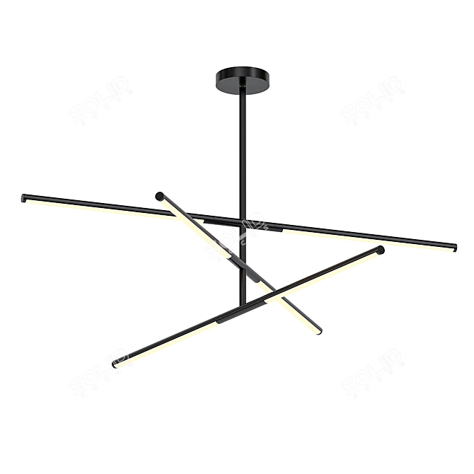 Dynamic LED Chandelier 3D model image 1