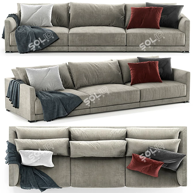 Poliform Bristol Modern Sofa 3D model image 1