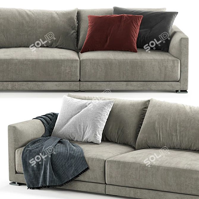 Poliform Bristol Modern Sofa 3D model image 2