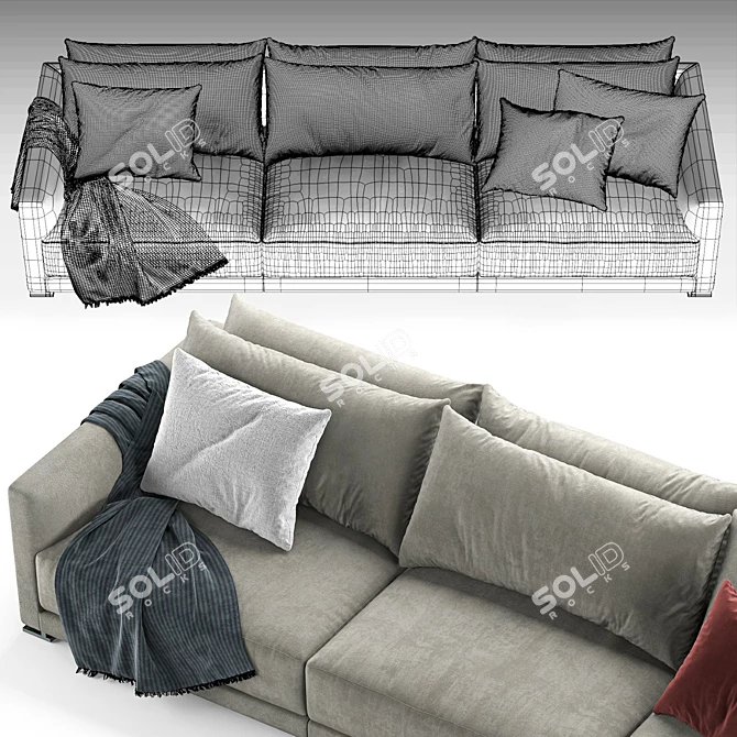 Poliform Bristol Modern Sofa 3D model image 5