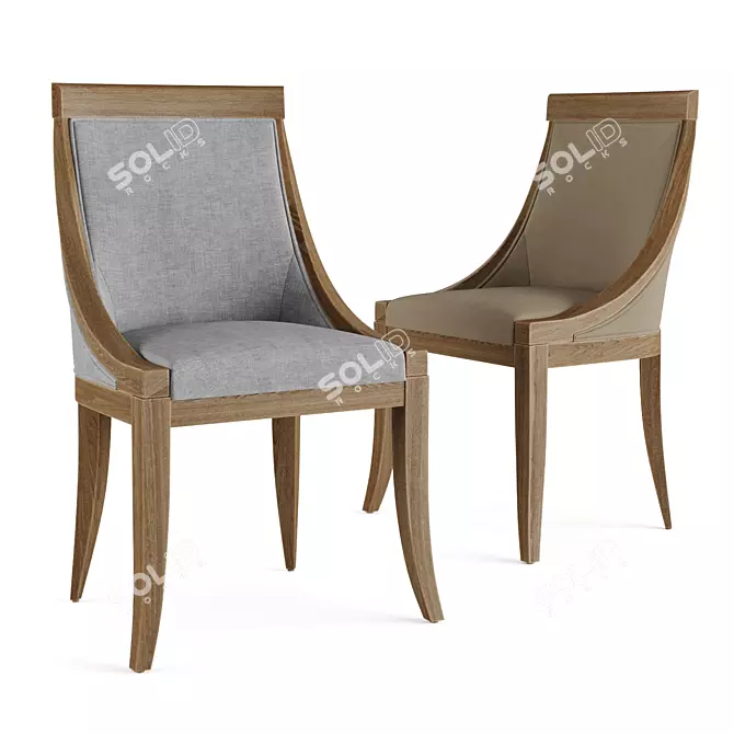 Elegant Florence Chair: Lillian August 3D model image 1