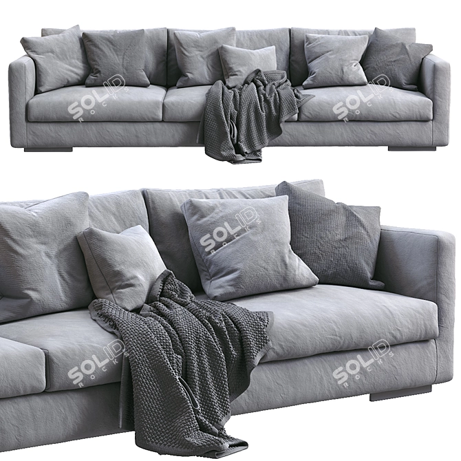 Elegant Flexform Magnum Sofa 3D model image 3