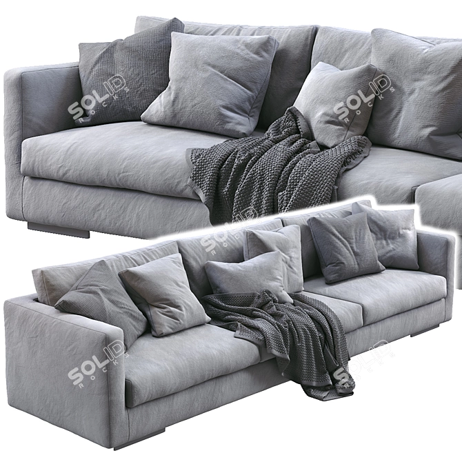 Elegant Flexform Magnum Sofa 3D model image 4
