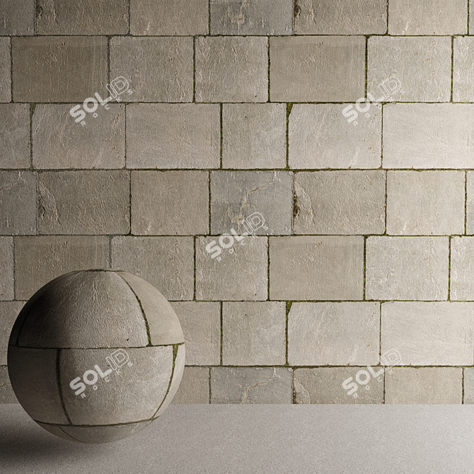 Elevate Your Space with Large Gray Tiles 3D model image 1