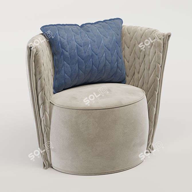 Kertel Armchair: Modern Comfort & Style 3D model image 2