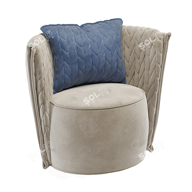 Kertel Armchair: Modern Comfort & Style 3D model image 5