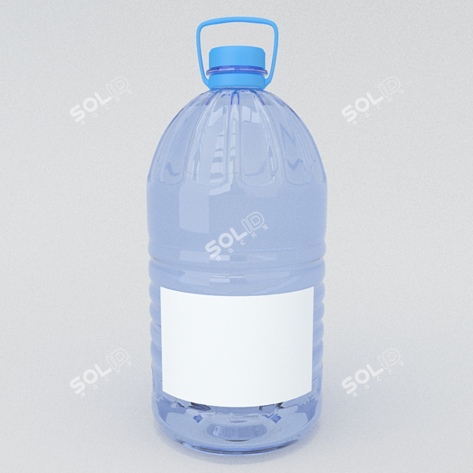 5L Water Bottle - Perfect for Advertising and Visualization 3D model image 1