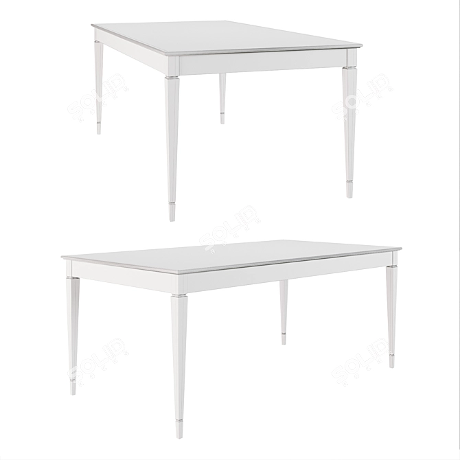 Phoenix Extendable Dining Table: Elegant and Spacious 3D model image 2