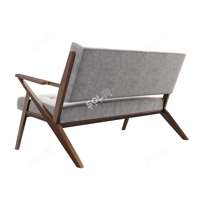 Modern Living Loveseat: Stylish and Compact 3D model image 3