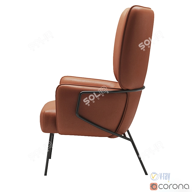 Elegance Redefined: Studio Twentyseven Cotton Armchair 3D model image 3