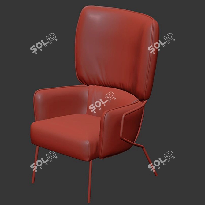 Elegance Redefined: Studio Twentyseven Cotton Armchair 3D model image 4