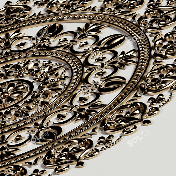 Ornamental Mandala Collection: 5 Exquisite 3D Designs 3D model image 6