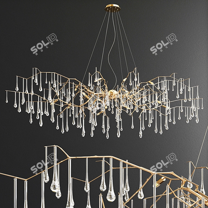 Exquisite Atlantis Henge Bijout Chandelier 3D model image 3