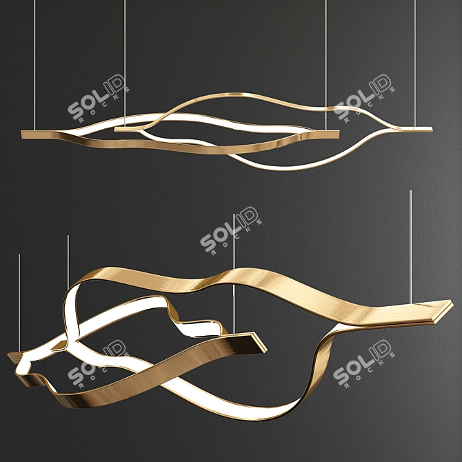 Exquisite Atlantis Henge Bijout Chandelier 3D model image 4