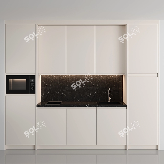 Modern Mini Kitchen 3D model image 1