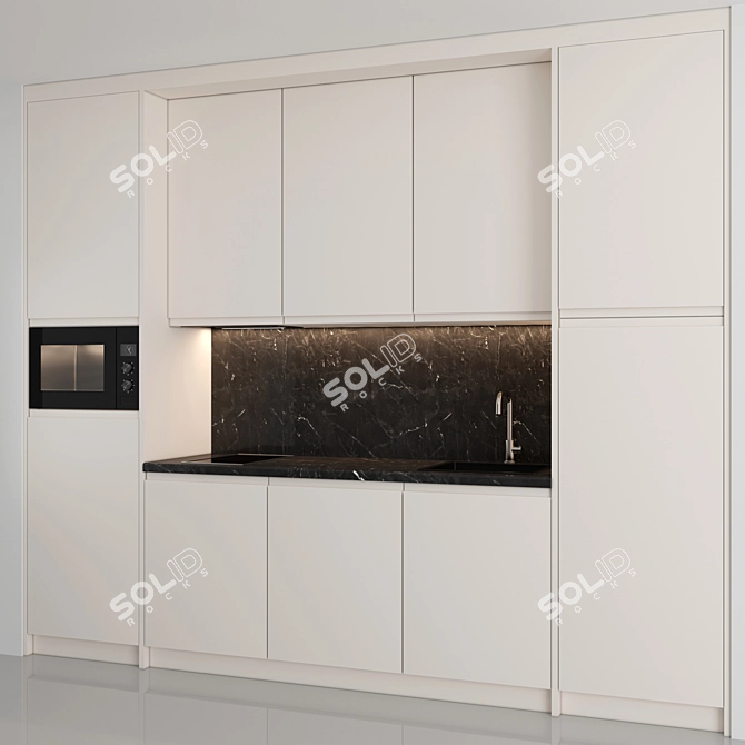 Modern Mini Kitchen 3D model image 4