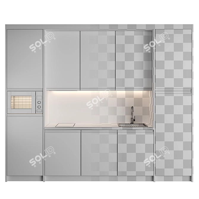 Modern Mini Kitchen 3D model image 5
