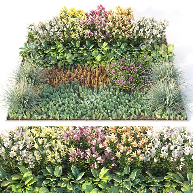 Title: Exquisite Flower Garden Collection 3D model image 1
