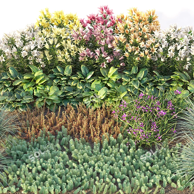 Title: Exquisite Flower Garden Collection 3D model image 2