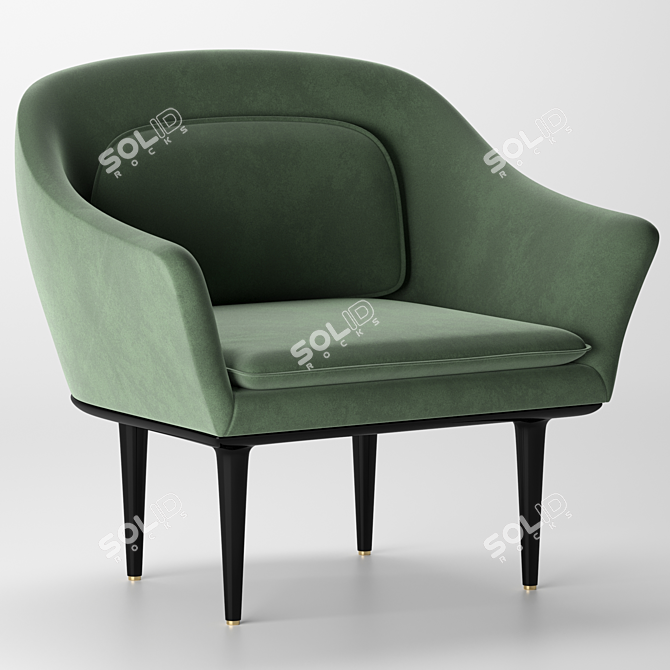 Elegant Armchair: High-Quality Comfort 3D model image 1