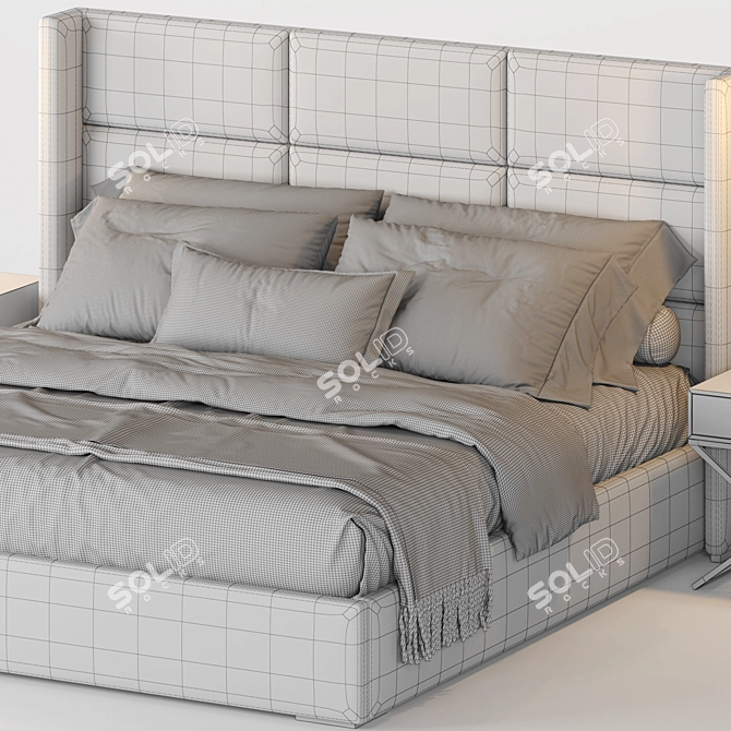 Modena Rectangular Channel Bed 3D model image 4